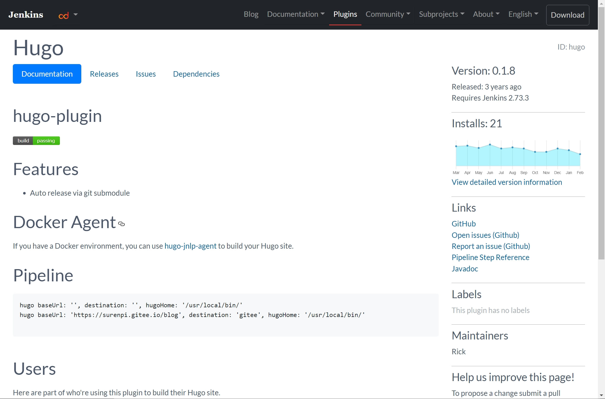 jenkins plugin 截圖